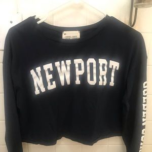 Navy blue long sleeve top